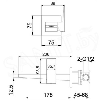 Смеситель встраиваемый Omnires Fresh FR7115NCR (1 функция)