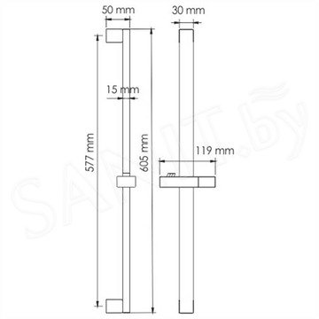 Душевая штанга Wasserkraft A123