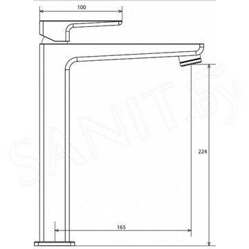 Смеситель для умывальника Omnires Parma PM7412/1IN с донным клапаном Click Clack