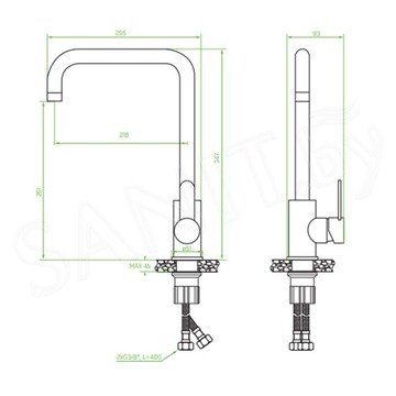 Смеситель для кухонной мойки Laveo Bona BAB_265D