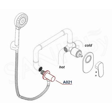 Шланговое подключение Wasserkraft A021