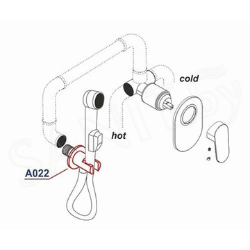 Шланговое подключение Wasserkraft A022