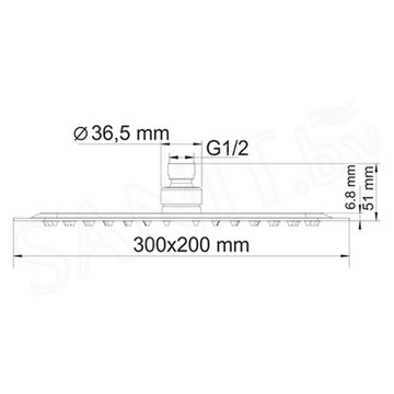 Верхний душ Wasserkraft A069