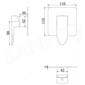 Смеситель встраиваемый Omnires Siena SN7345CR (1 функция)