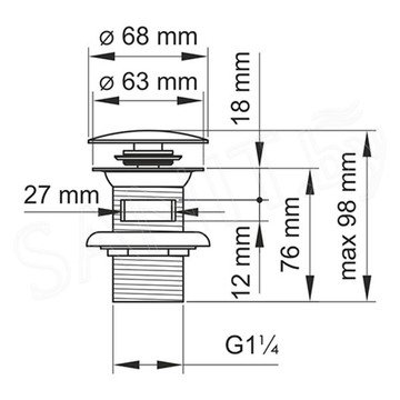 Донный клапан Wasserkraft A080