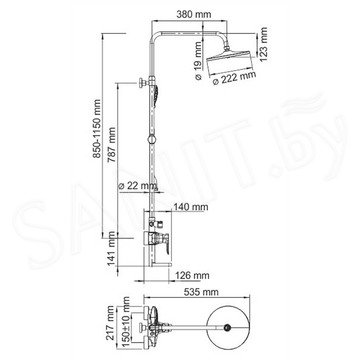 Душевая стойка Wasserkraft A16601