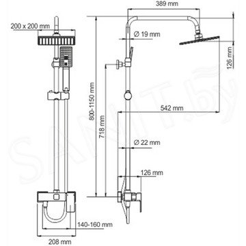 Душевая стойка Wasserkraft A17702