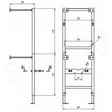 Инсталляция для унитаза Cersanit Leon New S-IN-MZ-LEON_NEW с кнопкой P-BU-ACT