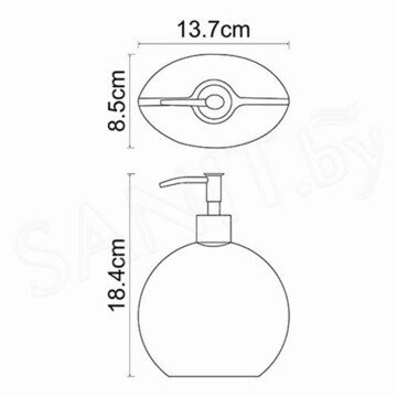 Дозатор для моющих средств Wasserkraft Eider K-33399