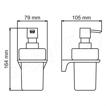 Дозатор для моющих средств Wasserkraft Elbe K-7299