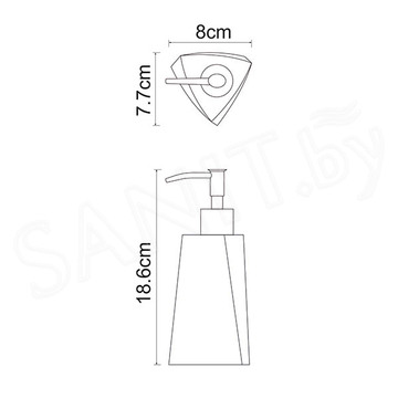 Дозатор для моющих средств Wasserkraft Ohre K-37799