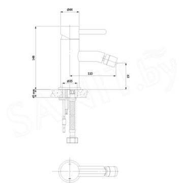 Смеситель для биде Omnires Y Y1220STCR