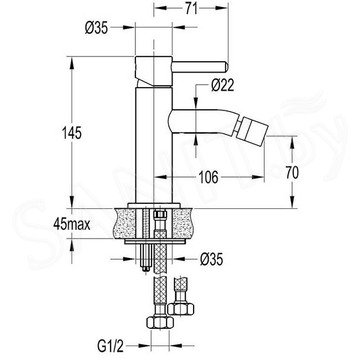 Смеситель для биде Omnires Y Y1220GL / Y1220GLB