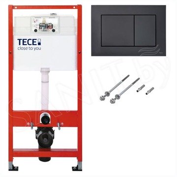 Система инсталляции для унитаза TECEbase kit 9400407 c кнопкой и подвесным унитазом Lavinia Boho Biore Rimless 3304003R​​