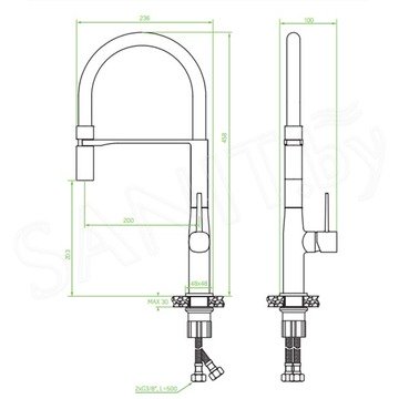 Смеситель для кухонной мойки Laveo Pola BAP_B78D