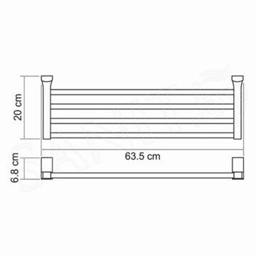 Полка для полотенец WasserKraft Leine K-5011WHITE