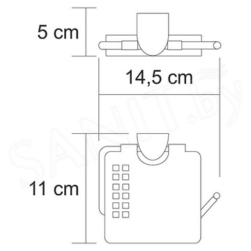 Держатель для туалетной бумаги Wasserkraft Kammel K-8325