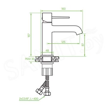 Смеситель для умывальника Laveo Pola BAP_722D