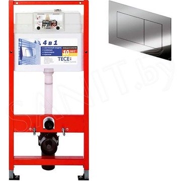 Комплект инсталляции TECEbase kit 9400401S (9400412) c кнопкой и унитазом Roxen Porto 530155-01 Rimless Soft Close