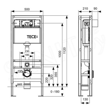 Система инсталляции для унитаза TECEconstruct 9300093