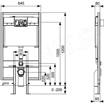 Система инсталляции для унитаза TECEconstruct 9300040 плоская