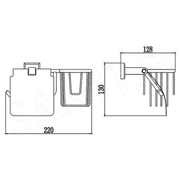 Держатель для туалетной бумаги Savol S-L09551 с держателем для освежителя воздуха