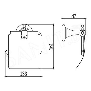 Держатель для туалетной бумаги Savol S-06951W