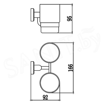Стакан Savol S-009568 двойной
