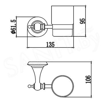 Стакан Savol S-06958W