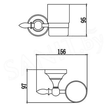 Стакан Savol S-06858B