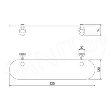 Полка Iddis Male MALSSG0i44
