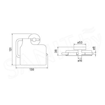 Держатель для туалетной бумаги Iddis Sena SENSSC0i43