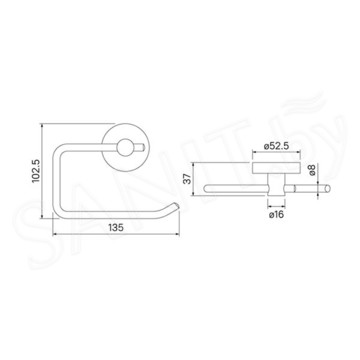 Держатель для туалетной бумаги Iddis Sena SENSS00i43