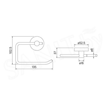 Держатель для туалетной бумаги Iddis Sena SENSS00i43