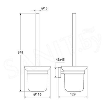 Ершик для унитаза Iddis Edifice EDIMBG0i47