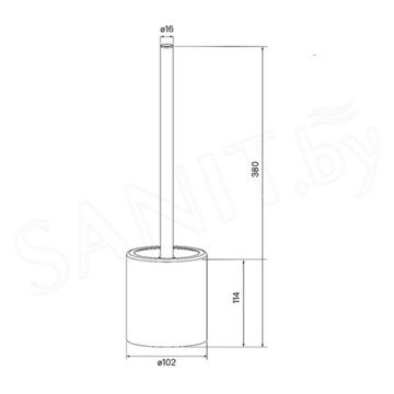 Ершик для унитаза Iddis BRU02POi47