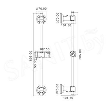 Душевая штанга Gerhans K24017