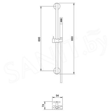 Душевой гарнитур Omnires MICROPHONE-SBL