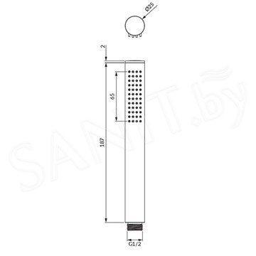 Душевой гарнитур Omnires MICROPHONE-SBL