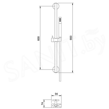 Душевой гарнитур Omnires Microphone-SGL / Microphone-SGLB