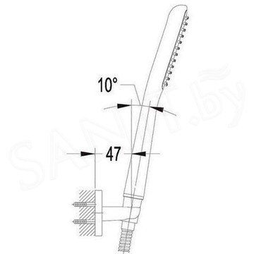 Душевая лейка со шлангом Omnires HUDSONX-PCR