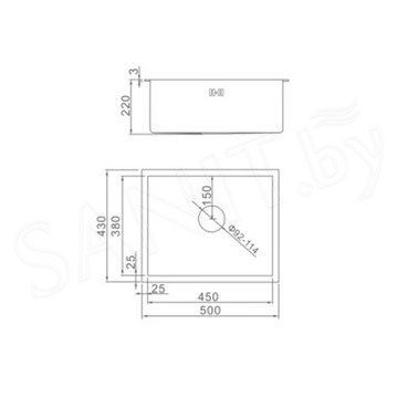 Кухонная мойка Gerhans K35043