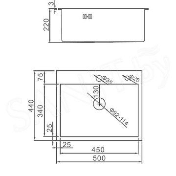 Кухонная мойка Gerhans K35044 с коландером и дозатором