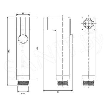 Гигиеническая лейка Omnires Bidetta-R/KCR