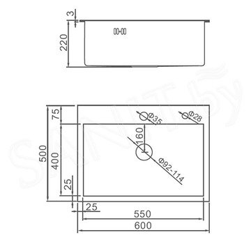 Кухонная мойка Gerhans K36050G