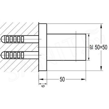 Держатель для душевой лейки Omnires 8876ABL