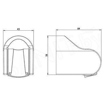 Держатель для душевой лейки Omnires 2060BL