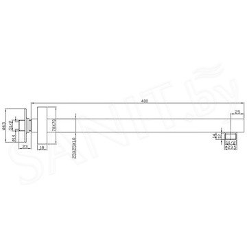 Кронштейн для верхнего душа Omnires RA14XCR