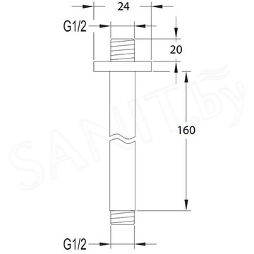 Кронштейн для верхнего душа Omnires RS23CR