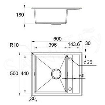 Кухонная мойка Gerhans K36050-X